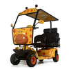 Karikatur-Sightseeing-Automobilitäts-Roller mit Dach für drei Personen