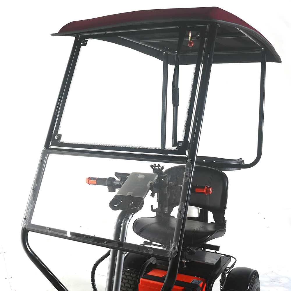 Maßgeschneiderter Outdoor-4-Rad-Golfmobil mit Dach und Windschutzscheibe