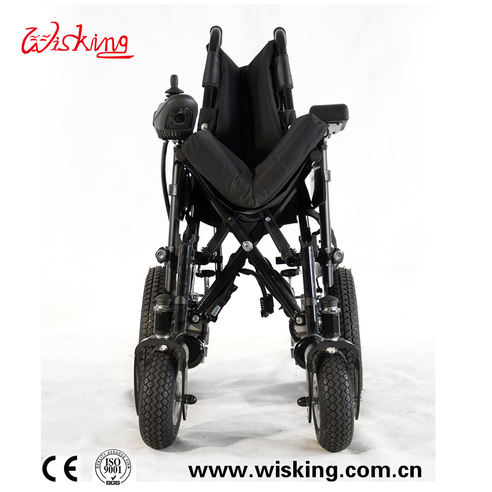 vier Räder klappbarer behindertengerechter elektrischer Rollstuhl mit E-Bremse