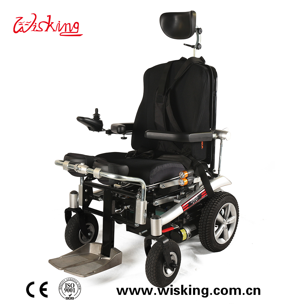 Elektrisch verstellbare Rückenlehne, bequemer stehender Elektrorollstuhl für Behinderte
